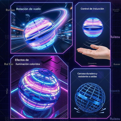 Pelota Voladora Inteligente con Sensor — Bola OVNI con Luces LED