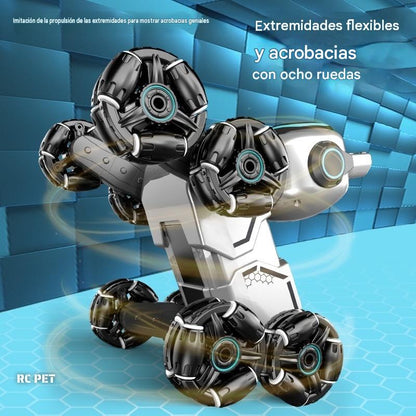 Gato Robot Acrobático Recargable — Control por Gestos y Mando, con Luces y Música