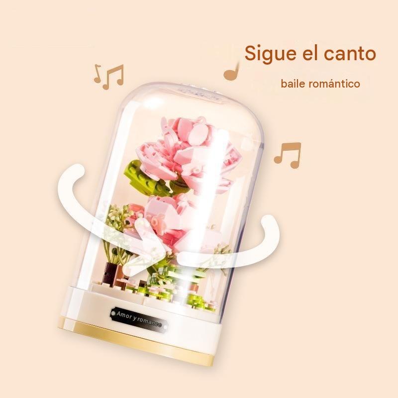 Caja de Música con Bloques de Construcción — Juguete Creativo Musical