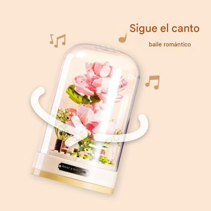 Caja de Música con Bloques de Construcción — Juguete Creativo Musical