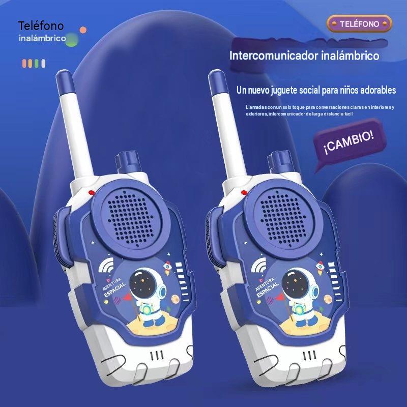 Walkie-Talkies Infantiles Recargables (Pack 2) — Diseños Conejo, Rana y Astronauta