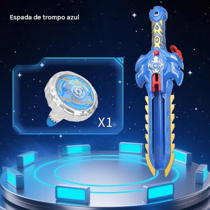 Peonza de Batalla Luminosa — Set de Combate con Lanzador