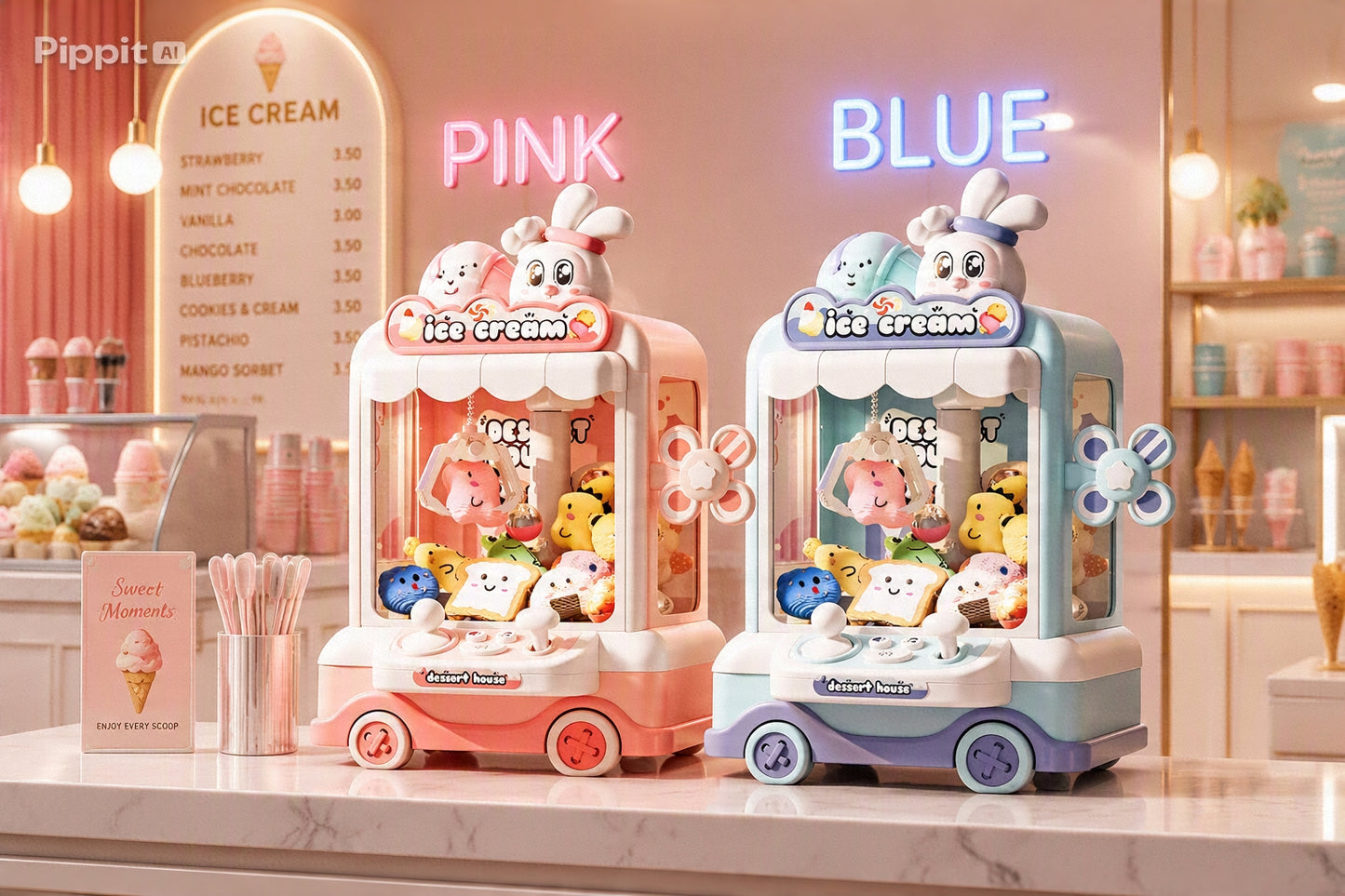 Mini Máquina de Garras con Muñecos — Juguete Arcade Atrapa-Peluches