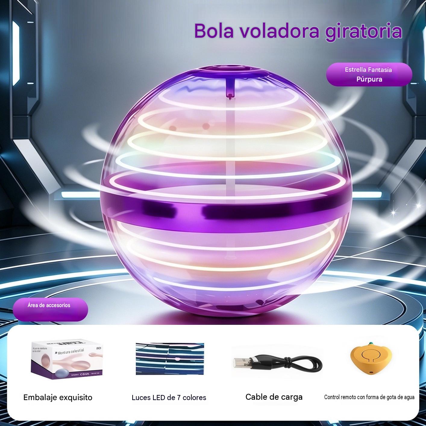Pelota Voladora Inteligente con Sensor — Bola OVNI con Luces LED