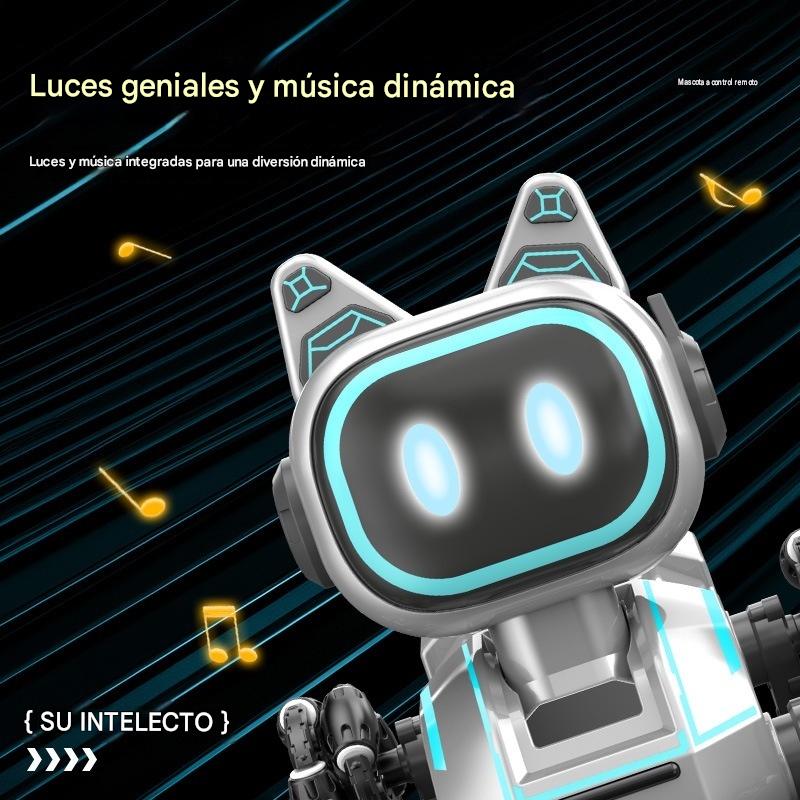 Gato Robot Acrobático Recargable — Control por Gestos y Mando, con Luces y Música