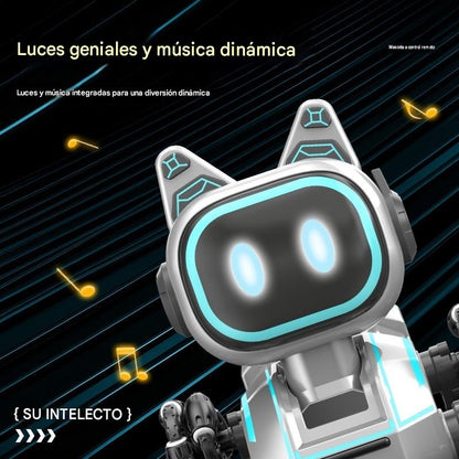 Gato Robot Acrobático Recargable — Control por Gestos y Mando, con Luces y Música