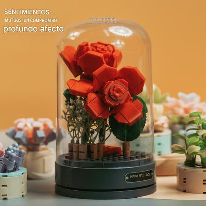 Caja de Música con Bloques de Construcción — Juguete Creativo Musical